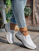 Zapatos de mujer, zapatos individuales suaves de color sólido para mujer, zapatillas informales, zapatos ligeros y cómodos para mujer
