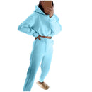Traje deportivo de manga larga para mujer, ropa informal en la cintura, tendencia de moda, conjunto de dos piezas