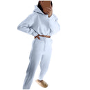 Traje deportivo de manga larga para mujer, ropa informal en la cintura, tendencia de moda, conjunto de dos piezas