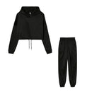 Traje deportivo de manga larga para mujer, ropa informal en la cintura, tendencia de moda, conjunto de dos piezas