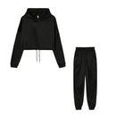 Traje deportivo de manga larga para mujer, ropa informal en la cintura, tendencia de moda, conjunto de dos piezas