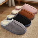 Zapatillas de algodón para otoño e invierno, suela gruesa para interiores, antideslizantes, suela suave con forro polar cálido para parejas