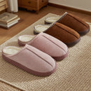 Zapatillas de algodón para otoño e invierno, suela gruesa para interiores, antideslizantes, suela suave con forro polar cálido para parejas
