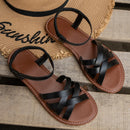 Zapatos para mujer 2025, novedad de verano, Sandalias planas para mujer, sandalias con correa romana inferior con suelas de goma antideslizantes, Sandalia diaria para mujer