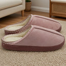 Zapatillas de algodón para otoño e invierno, suela gruesa para interiores, antideslizantes, suela suave con forro polar cálido para parejas