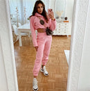 Traje deportivo de manga larga para mujer, ropa informal en la cintura, tendencia de moda, conjunto de dos piezas
