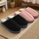 Zapatillas de algodón para otoño e invierno, suela gruesa para interiores, antideslizantes, suela suave con forro polar cálido para parejas