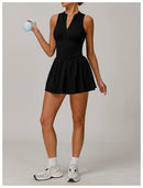 Traje de una pieza para mujer, traje deportivo con cremallera, peleles de Yoga, ropa deportiva sin espalda, monos de entrenamiento sin mangas para mujer
