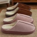 Zapatillas de algodón para otoño e invierno, suela gruesa para interiores, antideslizantes, suela suave con forro polar cálido para parejas