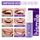 30ml V34 Hismile pasta de dientes púrpura elimina el sarro limpieza higiene bucal aliento fresco blanqueamiento productos para el cuidado de los dientes