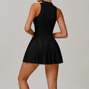 Traje de una pieza para mujer, traje deportivo con cremallera, peleles de Yoga, ropa deportiva sin espalda, monos de entrenamiento sin mangas para mujer