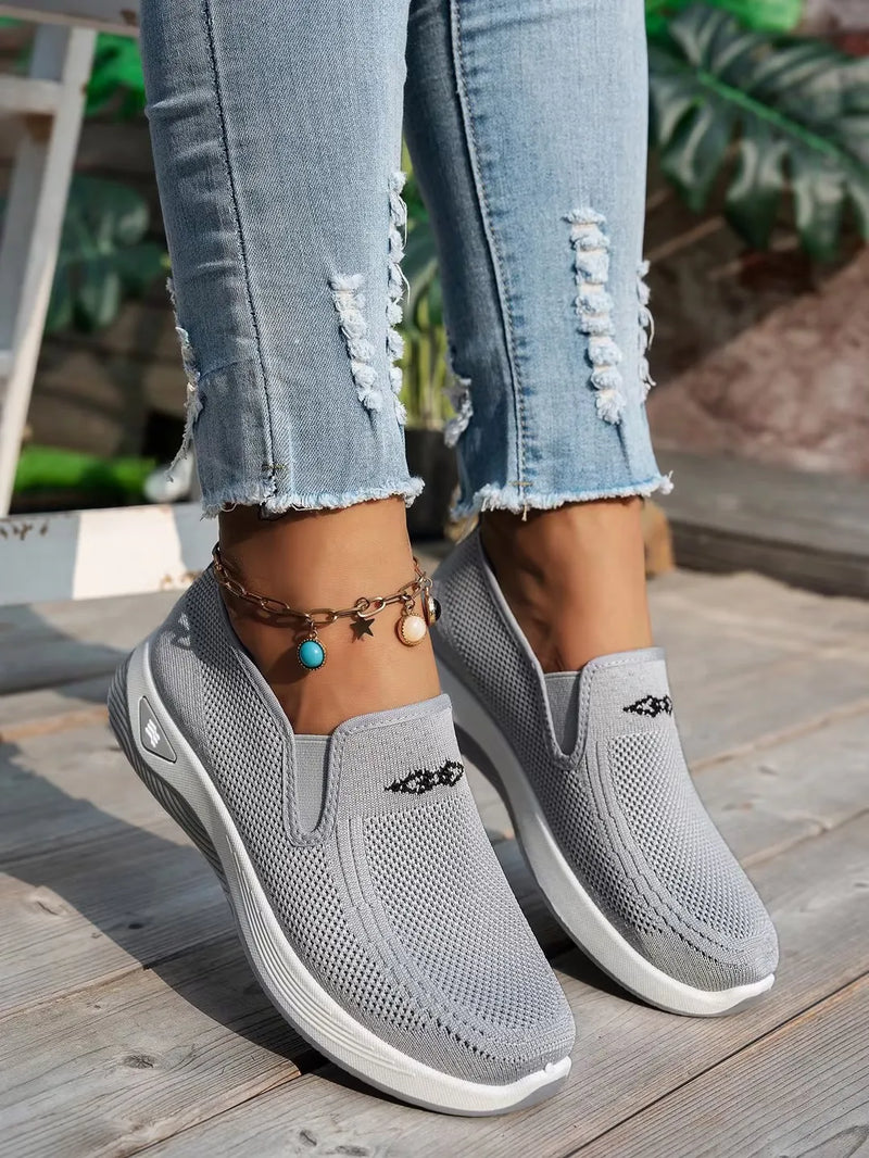 Zapatos de mujer, zapatos individuales suaves de color sólido para mujer, zapatillas informales, zapatos ligeros y cómodos para mujer