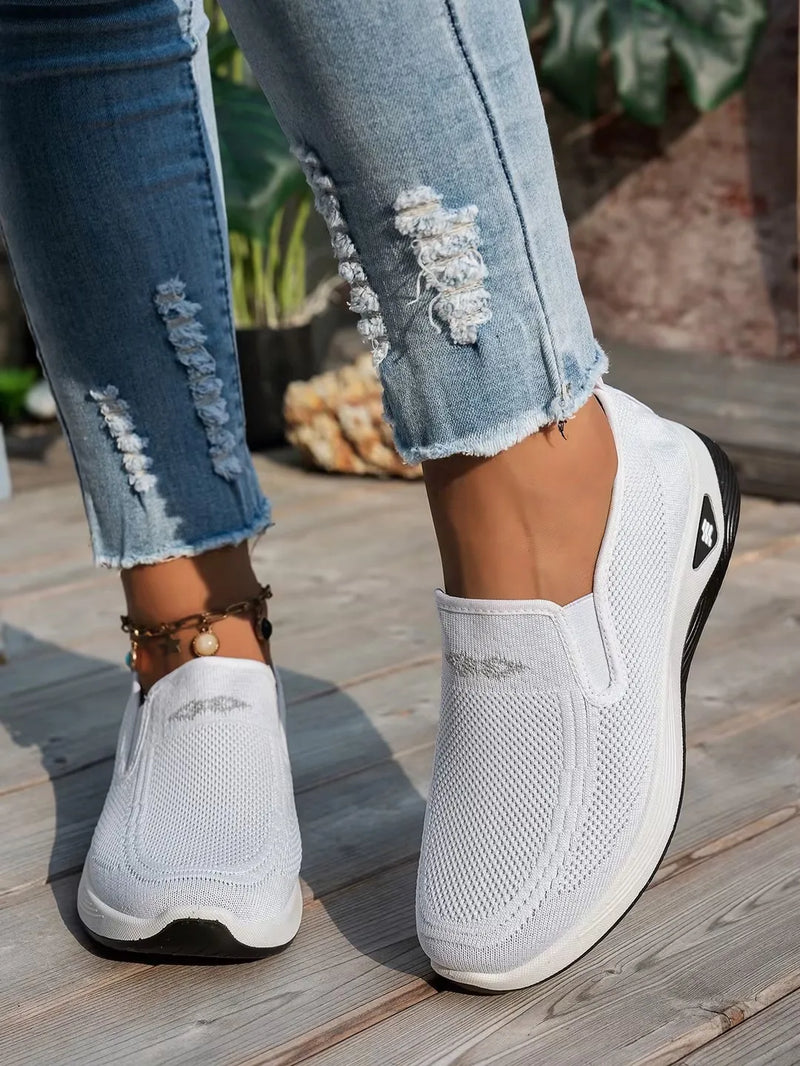 Zapatos de mujer, zapatos individuales suaves de color sólido para mujer, zapatillas informales, zapatos ligeros y cómodos para mujer