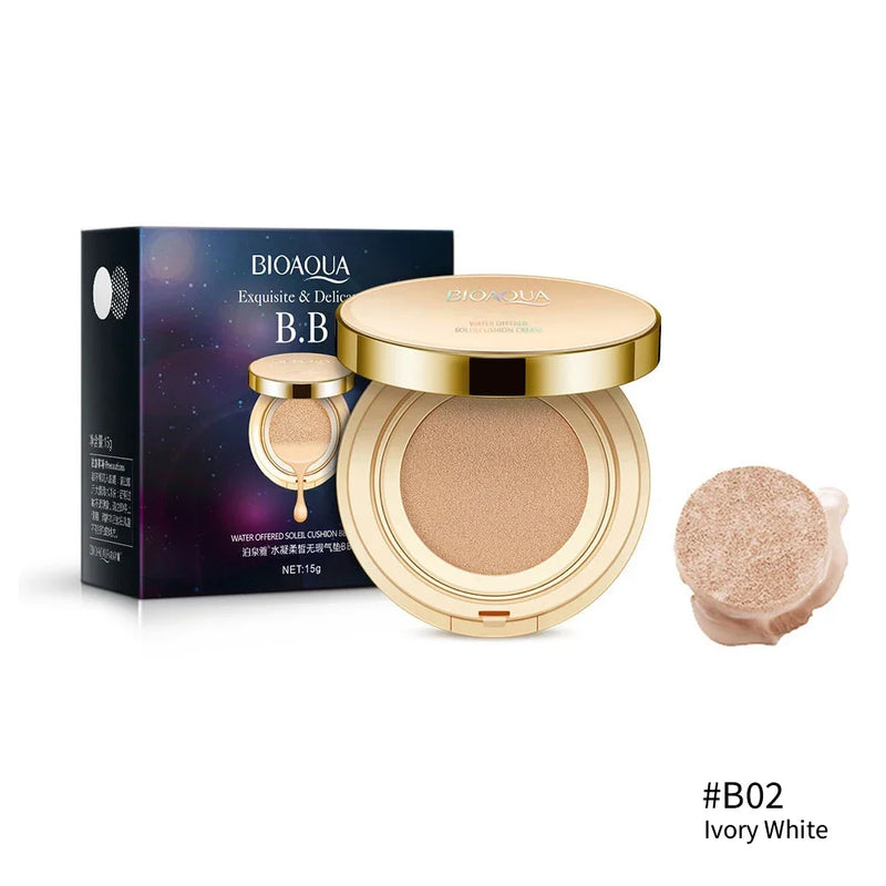 BIOAQUA-crema BB con cojín de aire, corrector iluminador, Base hidratante, blanqueamiento Facial, Base Facial, cosméticos de cobertura perfecta