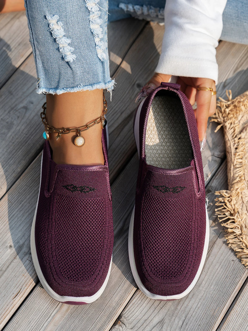 Zapatos de mujer, zapatos individuales suaves de color sólido para mujer, zapatillas informales, zapatos ligeros y cómodos para mujer