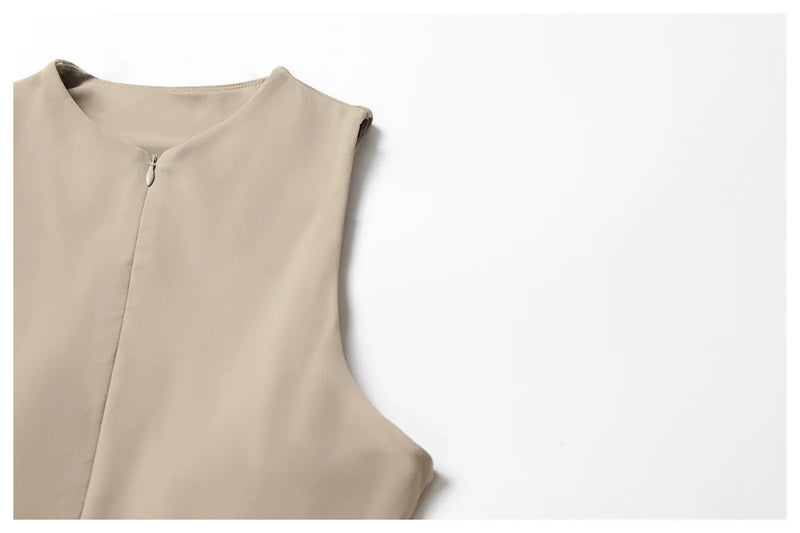 Traje de una pieza para mujer, traje deportivo con cremallera, peleles de Yoga, ropa deportiva sin espalda, monos de entrenamiento sin mangas para mujer