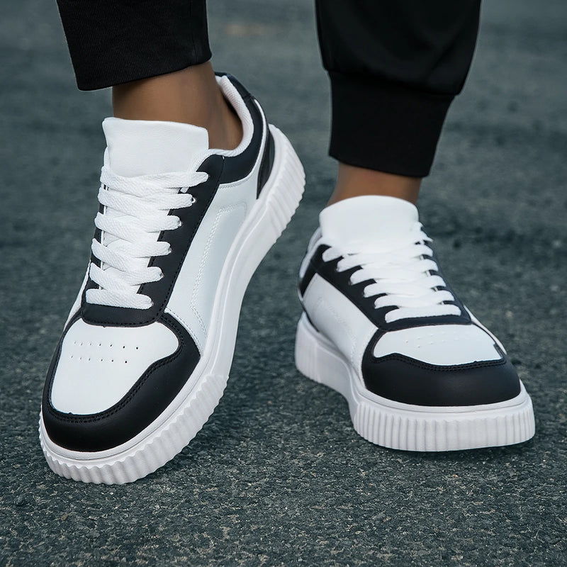 YRZL Zapatillas de deporte para mujer, zapatos blancos de otoño, suela gruesa ligera, zapatos de Skatebaord antideslizantes, zapatos deportivos informales Unisex para hombre