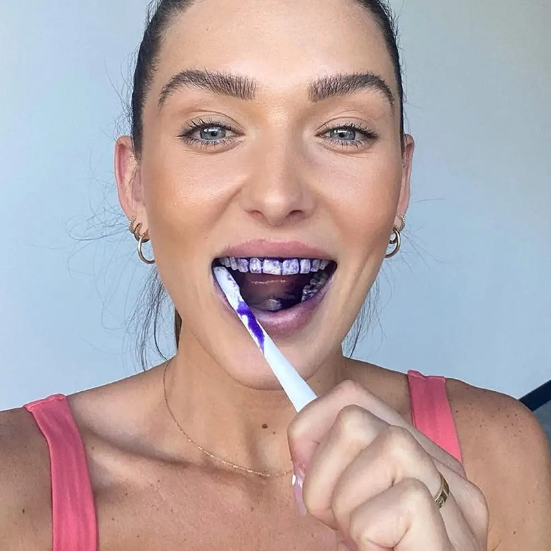30ml V34 Hismile pasta de dientes púrpura elimina el sarro limpieza higiene bucal aliento fresco blanqueamiento productos para el cuidado de los dientes