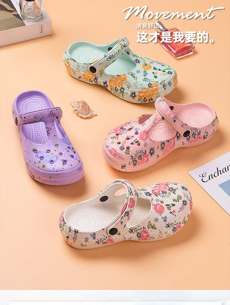 Bebealy, zapatillas de suela gruesa a la moda para mujer, sandalias de ocio resistentes al desgaste para exteriores, zapatos clásicos de EVA, zapatos de playa impermeables para mujer