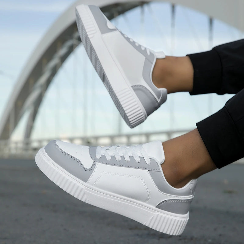 YRZL Zapatillas de deporte para mujer, zapatos blancos de otoño, suela gruesa ligera, zapatos de Skatebaord antideslizantes, zapatos deportivos informales Unisex para hombre