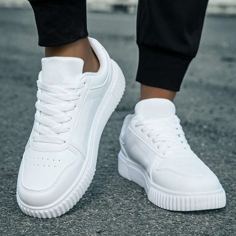 YRZL Zapatillas de deporte para mujer, zapatos blancos de otoño, suela gruesa ligera, zapatos de Skatebaord antideslizantes, zapatos deportivos informales Unisex para hombre
