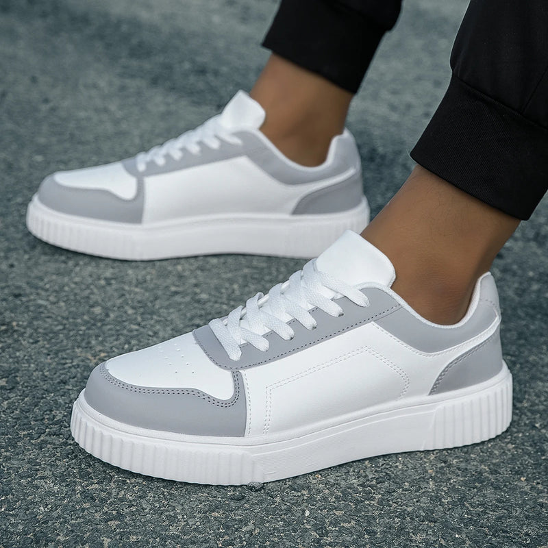 YRZL Zapatillas de deporte para mujer, zapatos blancos de otoño, suela gruesa ligera, zapatos de Skatebaord antideslizantes, zapatos deportivos informales Unisex para hombre