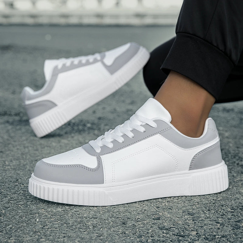 YRZL Zapatillas de deporte para mujer, zapatos blancos de otoño, suela gruesa ligera, zapatos de Skatebaord antideslizantes, zapatos deportivos informales Unisex para hombre