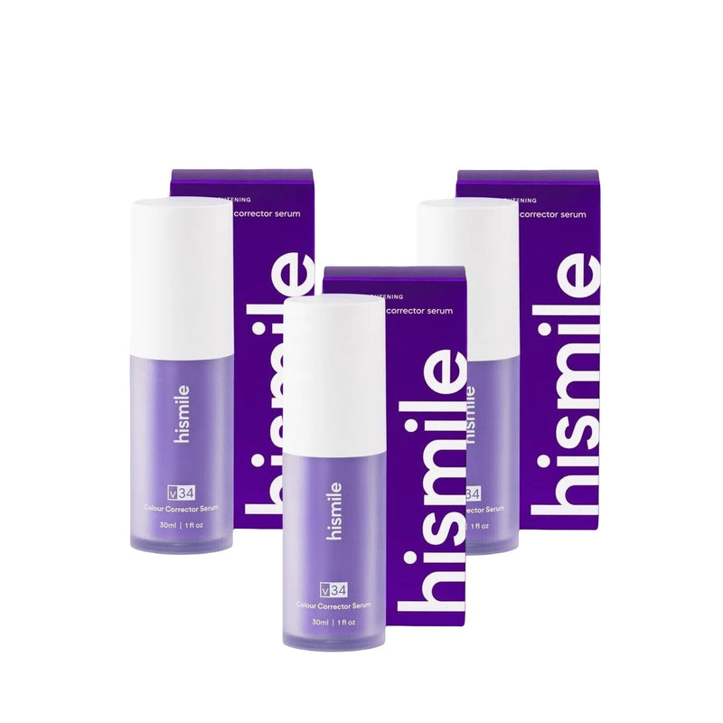 30ml V34 Hismile pasta de dientes púrpura elimina el sarro limpieza higiene bucal aliento fresco blanqueamiento productos para el cuidado de los dientes