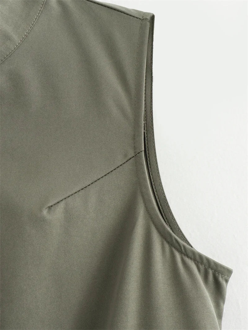 Vestido Largo Elegante con Cremallera para Mujer