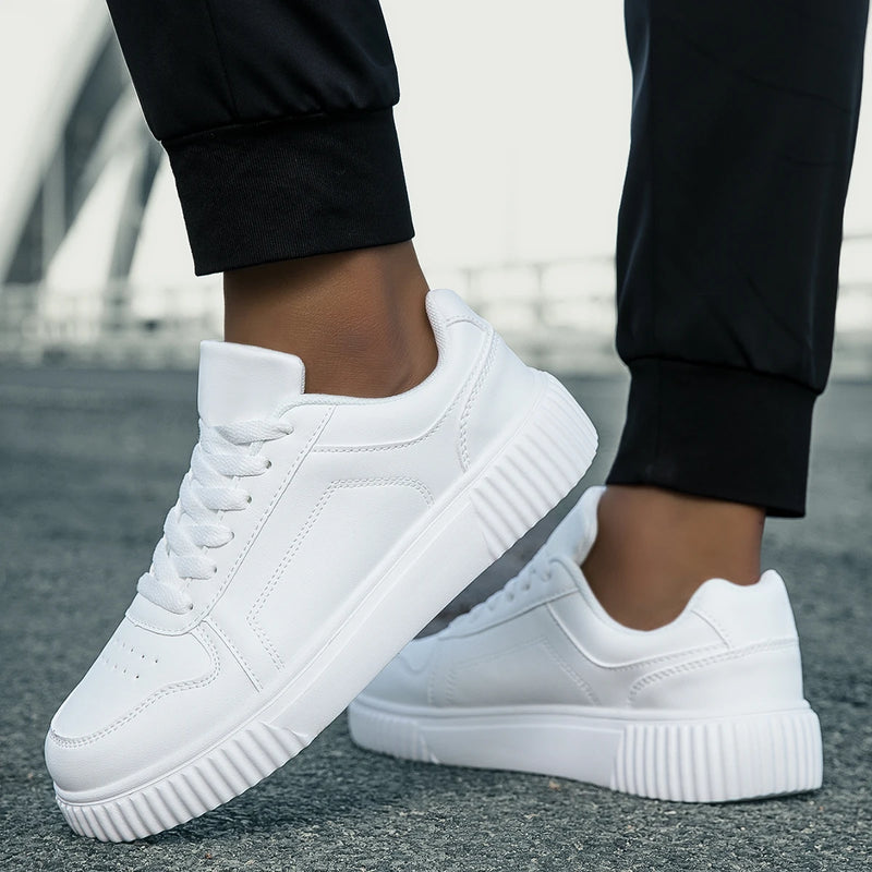 YRZL Zapatillas de deporte para mujer, zapatos blancos de otoño, suela gruesa ligera, zapatos de Skatebaord antideslizantes, zapatos deportivos informales Unisex para hombre