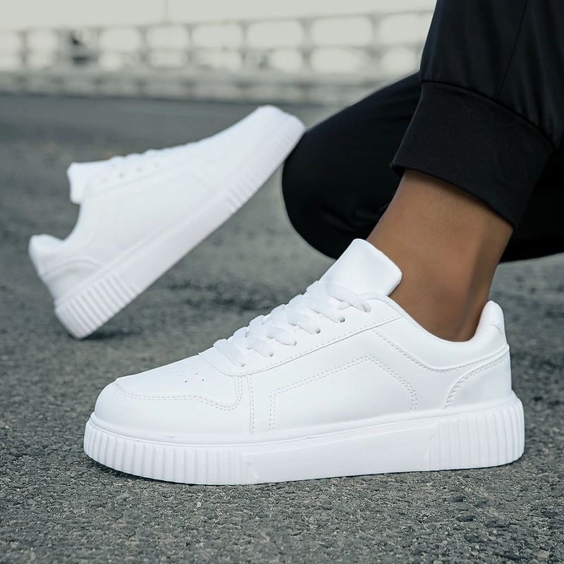 YRZL Zapatillas de deporte para mujer, zapatos blancos de otoño, suela gruesa ligera, zapatos de Skatebaord antideslizantes, zapatos deportivos informales Unisex para hombre