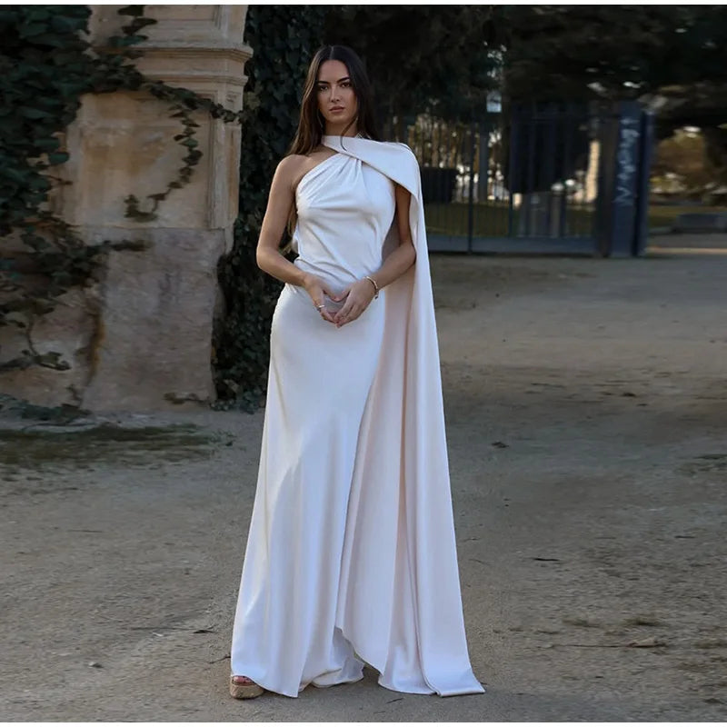 Vestido Largo Halter con Cinta para Mujer