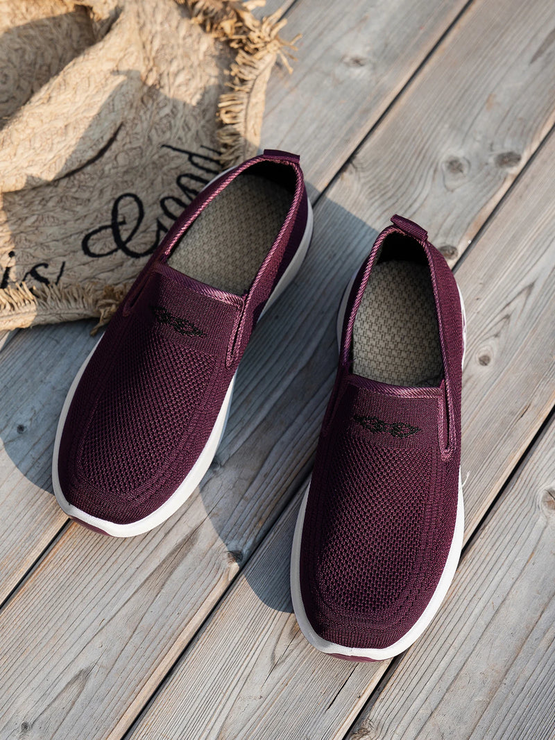 Zapatos de mujer, zapatos individuales suaves de color sólido para mujer, zapatillas informales, zapatos ligeros y cómodos para mujer