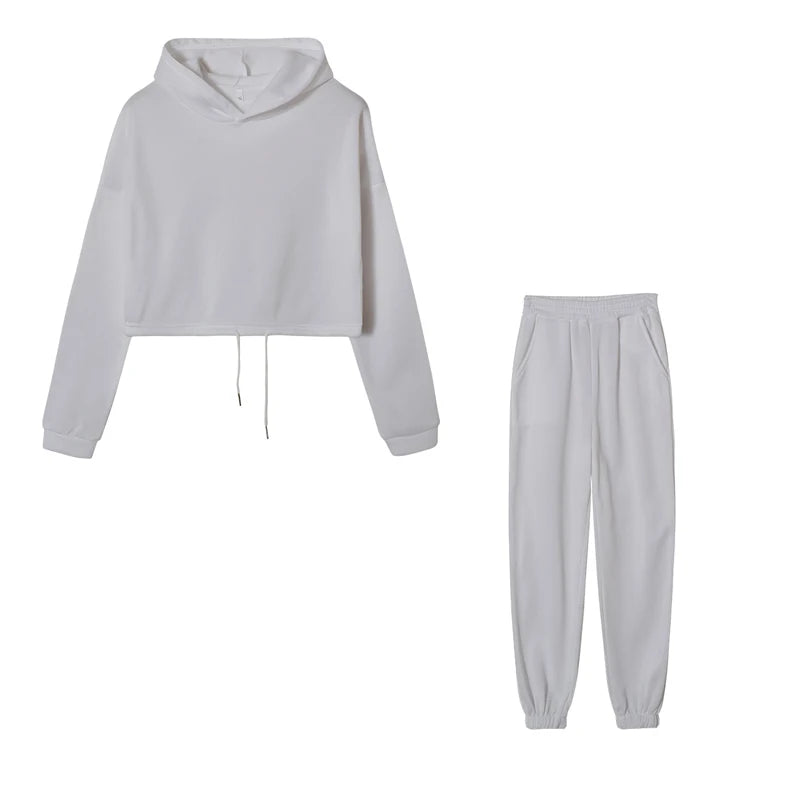 Traje deportivo de manga larga para mujer, ropa informal en la cintura, tendencia de moda, conjunto de dos piezas
