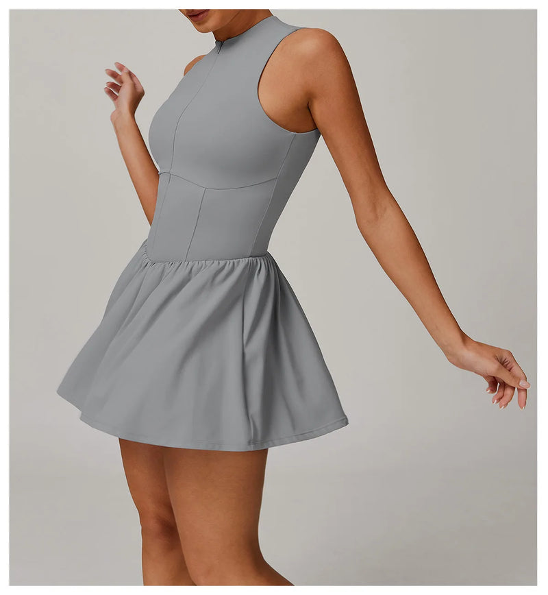 Traje de una pieza para mujer, traje deportivo con cremallera, peleles de Yoga, ropa deportiva sin espalda, monos de entrenamiento sin mangas para mujer