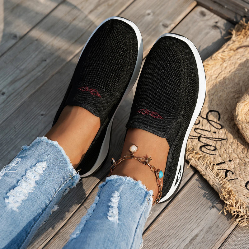 Zapatos de mujer, zapatos individuales suaves de color sólido para mujer, zapatillas informales, zapatos ligeros y cómodos para mujer