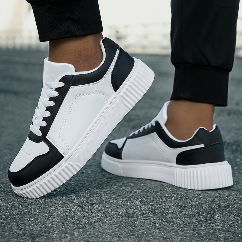 YRZL Zapatillas de deporte para mujer, zapatos blancos de otoño, suela gruesa ligera, zapatos de Skatebaord antideslizantes, zapatos deportivos informales Unisex para hombre