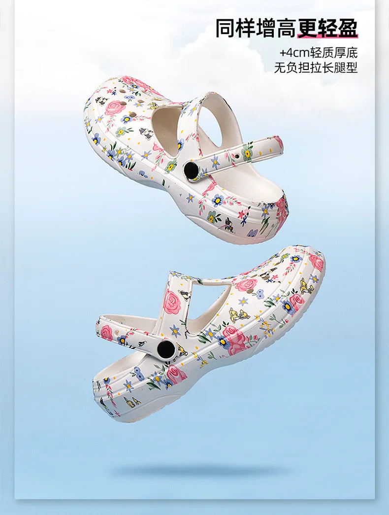 Bebealy, zapatillas de suela gruesa a la moda para mujer, sandalias de ocio resistentes al desgaste para exteriores, zapatos clásicos de EVA, zapatos de playa impermeables para mujer