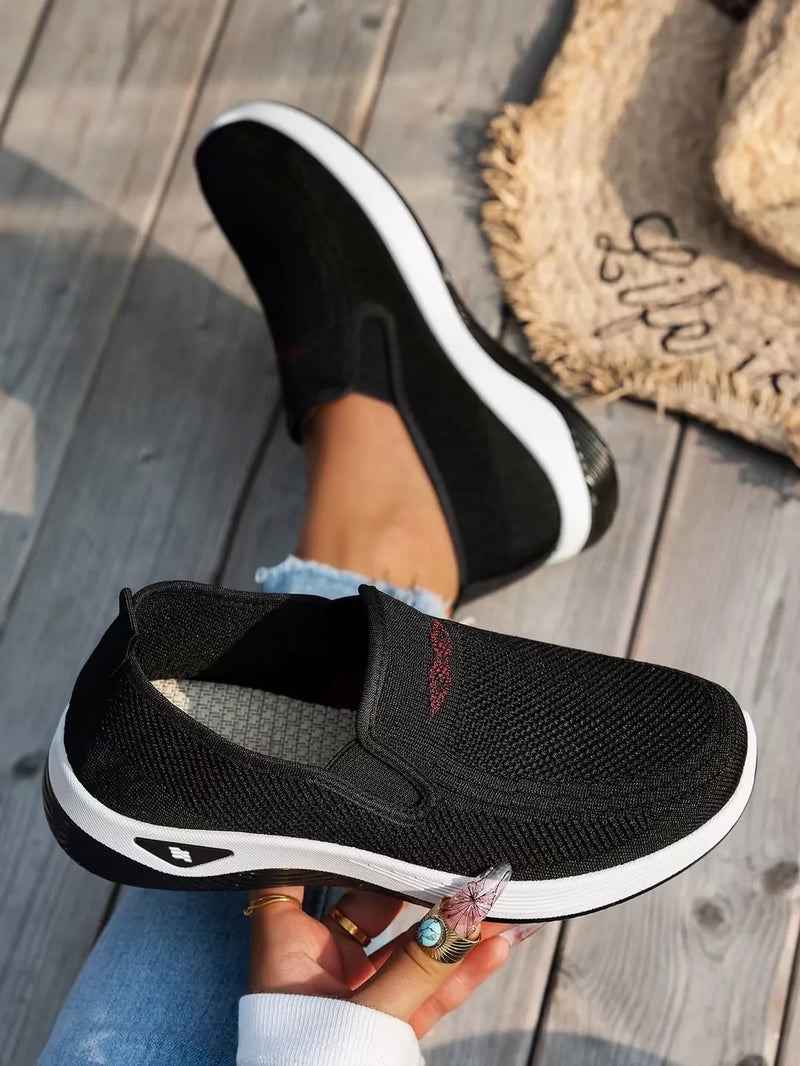 Zapatos de mujer, zapatos individuales suaves de color sólido para mujer, zapatillas informales, zapatos ligeros y cómodos para mujer