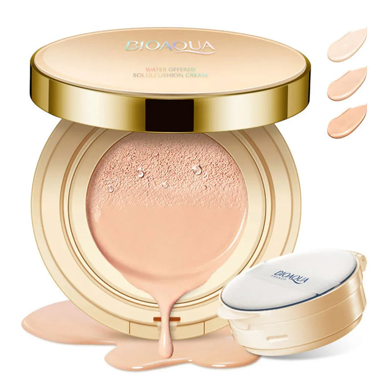 BIOAQUA-crema BB con cojín de aire, corrector iluminador, Base hidratante, blanqueamiento Facial, Base Facial, cosméticos de cobertura perfecta