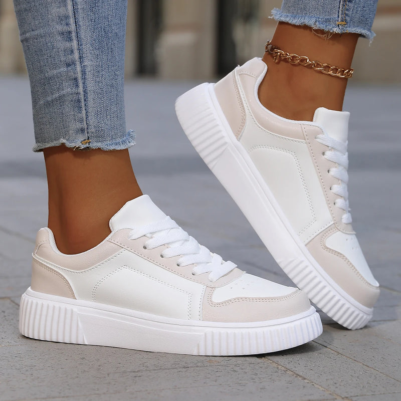 YRZL Zapatillas de deporte para mujer, zapatos blancos de otoño, suela gruesa ligera, zapatos de Skatebaord antideslizantes, zapatos deportivos informales Unisex para hombre