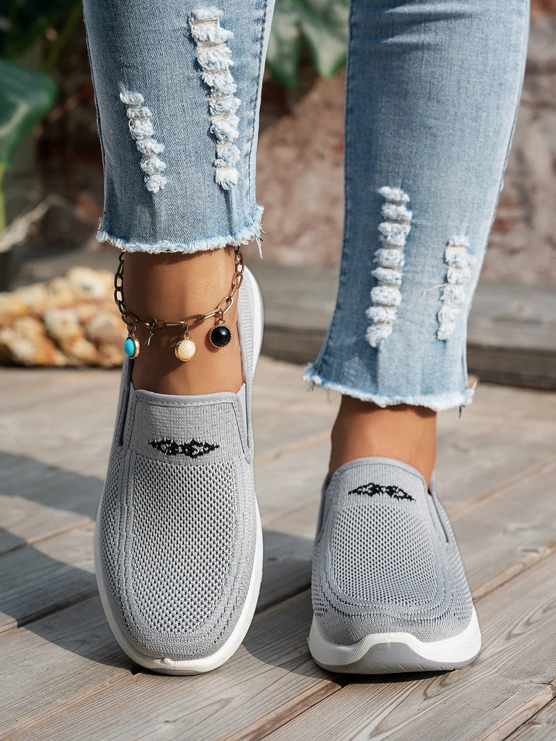 Zapatos de mujer, zapatos individuales suaves de color sólido para mujer, zapatillas informales, zapatos ligeros y cómodos para mujer