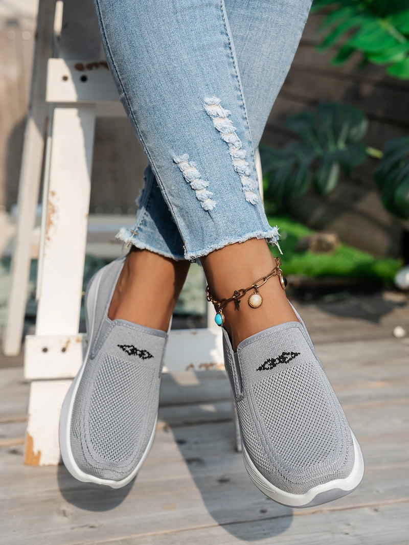 Zapatos de mujer, zapatos individuales suaves de color sólido para mujer, zapatillas informales, zapatos ligeros y cómodos para mujer