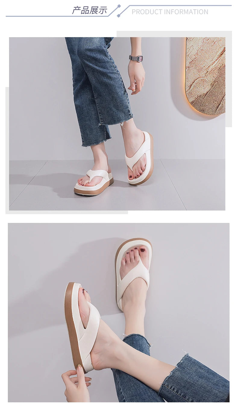 Chanclas de mujer Zapatos de diseño popular Tendencia 2024 Sandalias de plataforma casuales Zapatillas antideslizantes para exteriores Características únicas Sandalias planas