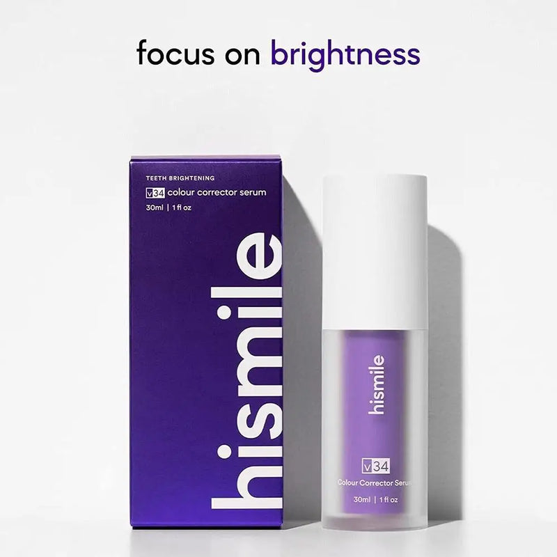 30ml V34 Hismile pasta de dientes púrpura elimina el sarro limpieza higiene bucal aliento fresco blanqueamiento productos para el cuidado de los dientes