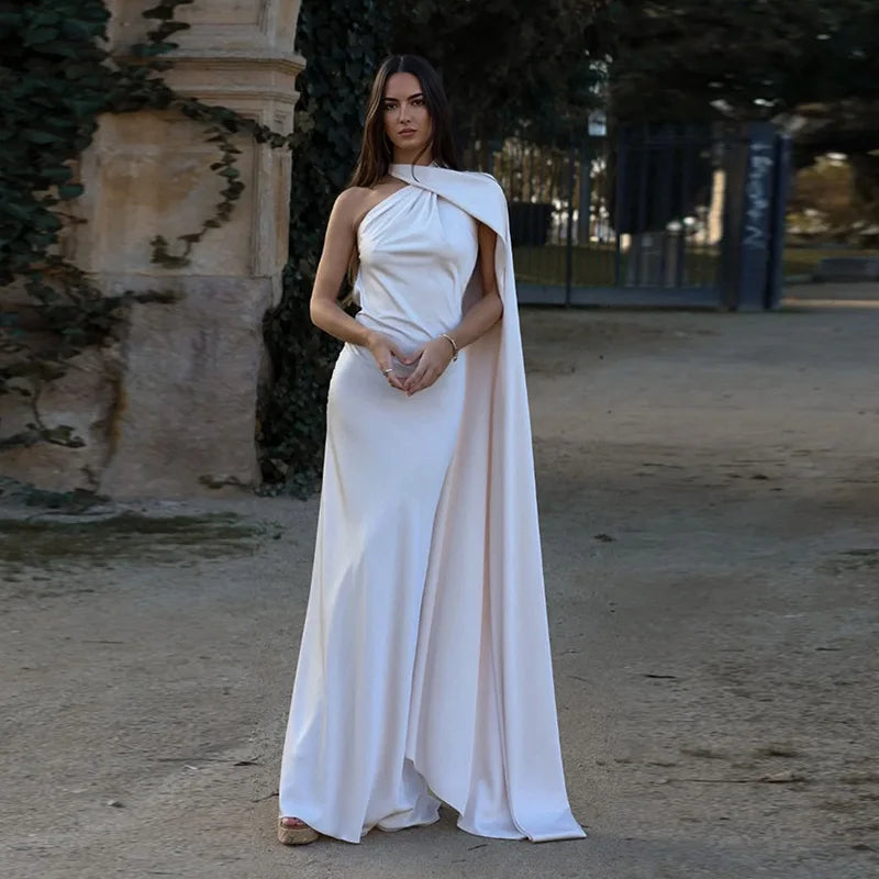 Vestido Largo Halter con Cinta para Mujer