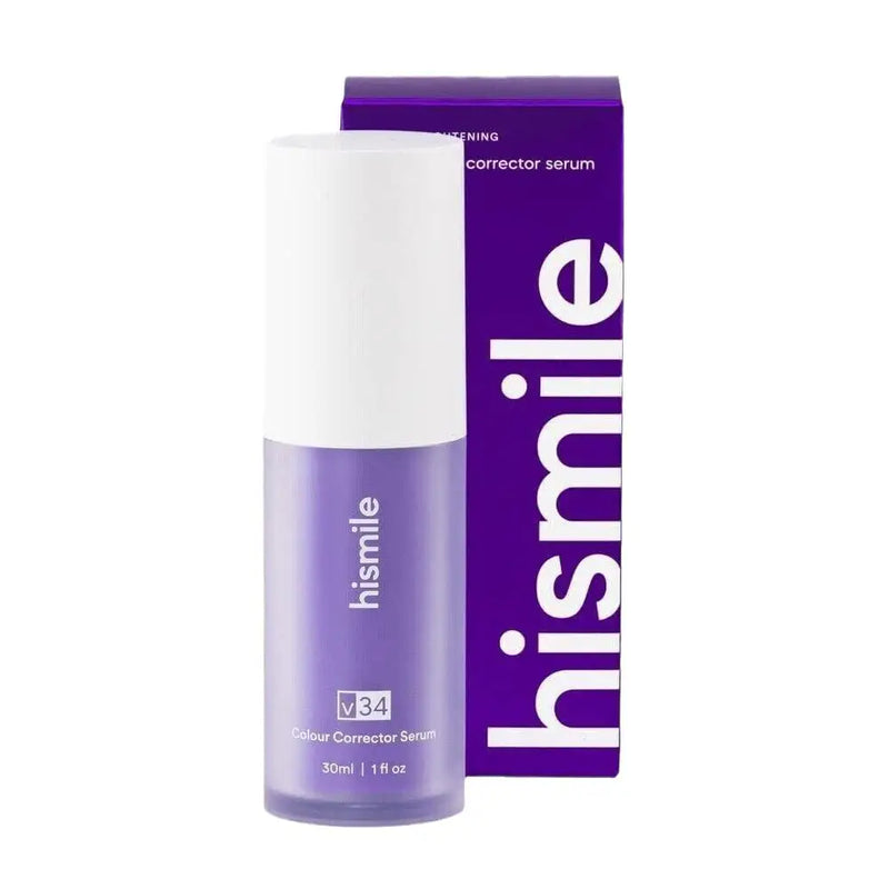 30ml V34 Hismile pasta de dientes púrpura elimina el sarro limpieza higiene bucal aliento fresco blanqueamiento productos para el cuidado de los dientes