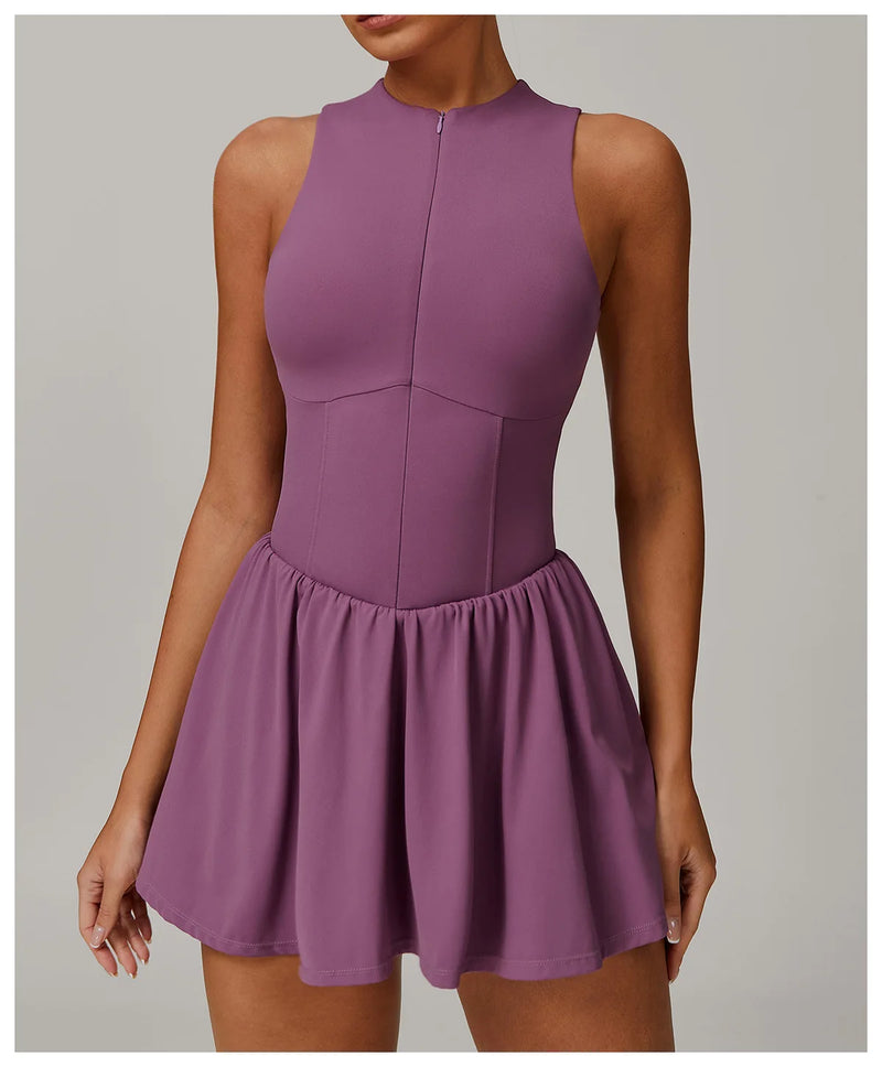 Traje de una pieza para mujer, traje deportivo con cremallera, peleles de Yoga, ropa deportiva sin espalda, monos de entrenamiento sin mangas para mujer