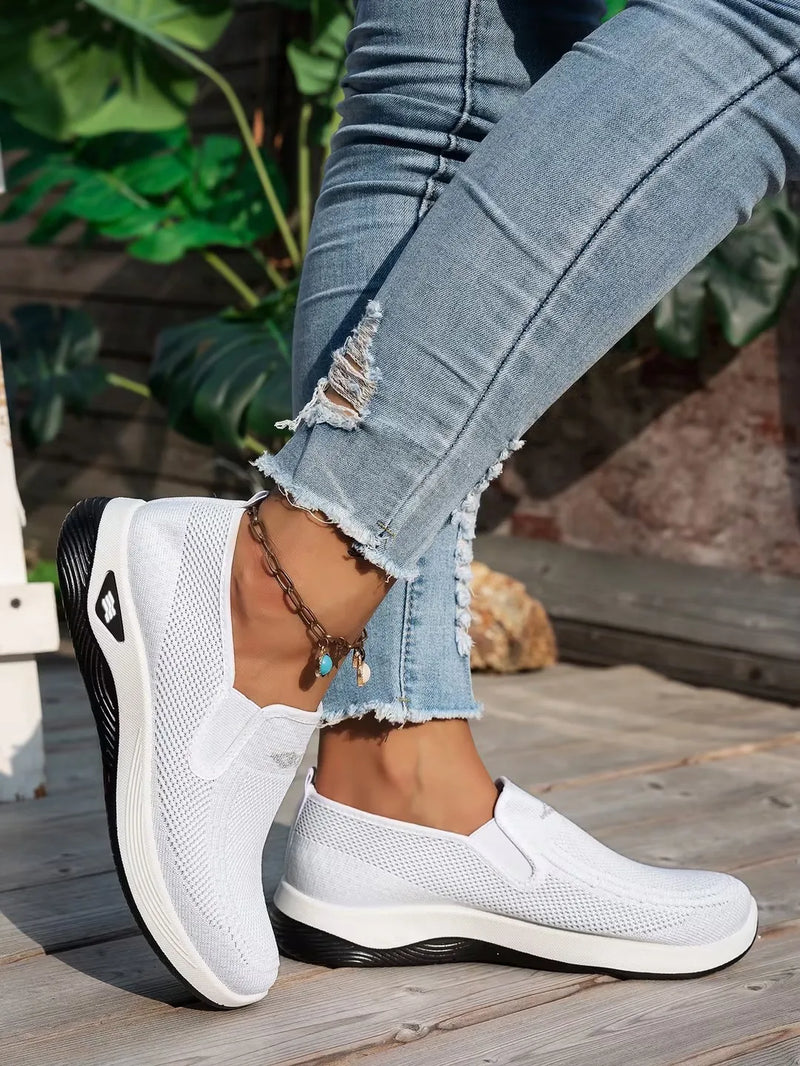 Zapatos de mujer, zapatos individuales suaves de color sólido para mujer, zapatillas informales, zapatos ligeros y cómodos para mujer