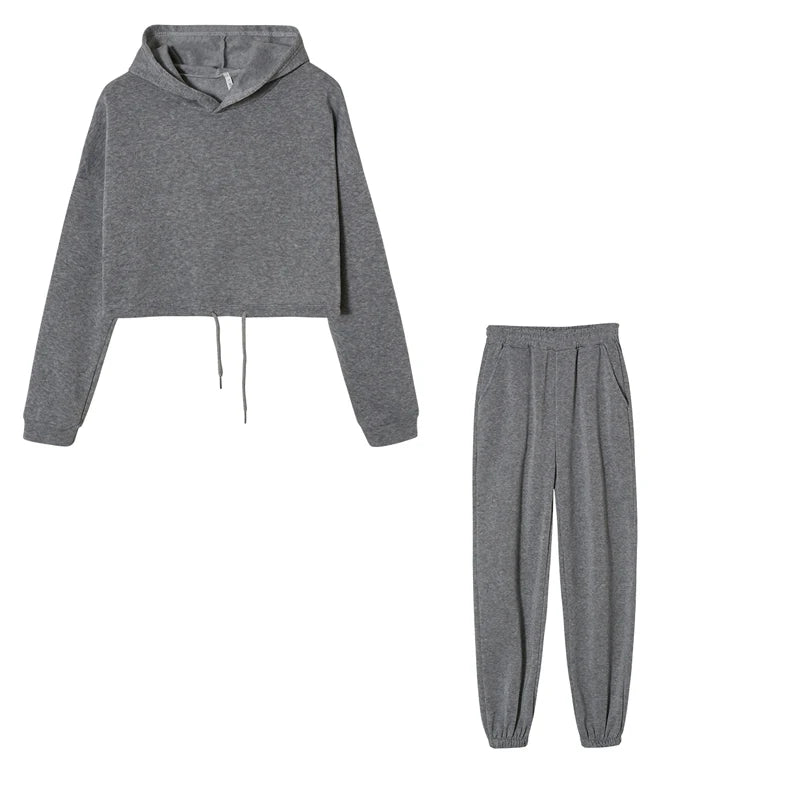 Traje deportivo de manga larga para mujer, ropa informal en la cintura, tendencia de moda, conjunto de dos piezas